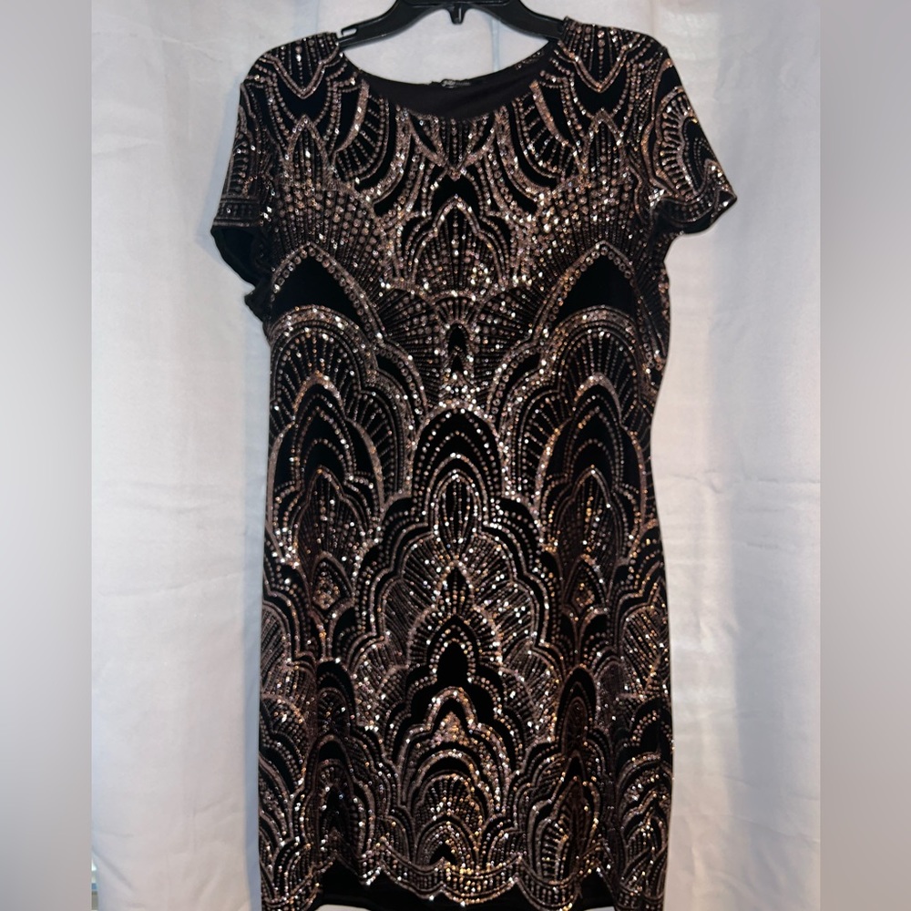Rose gold sparkle dress